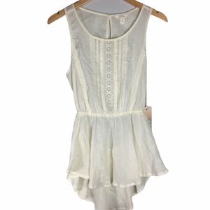 Sun & Shadow ivory blouse